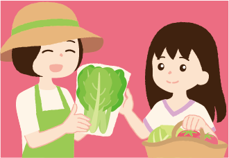 地元で生産された商品（産品）を買う